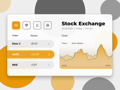 证券交易所仪表板概念(Stock Exchange Dashboard Concept)