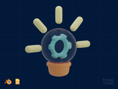 策略 - 3D 设计思维插图(Strategy - 3D Design Thinking Illustration)