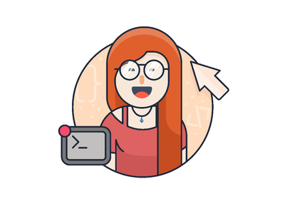 程序员头像矢量图(Programer Avatar Vector Illustration)