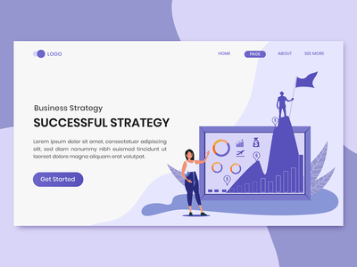 成功的战略营销登陆页面(Successful strategy Marketing Landing Page)