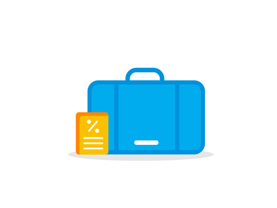 提出箱平面图标(Suitcase flat icon)