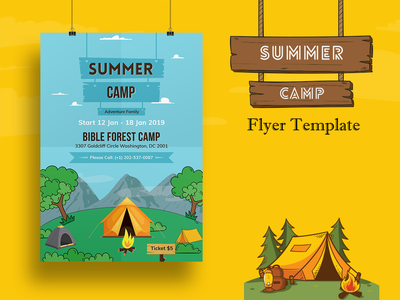 夏令营传单模板-02(Summer Camp Flyer Template-02)