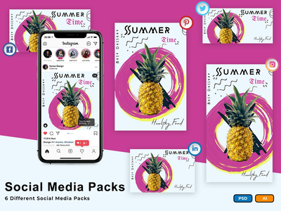 夏季特卖社交媒体帖子(Summer Sale Social Media Posts)