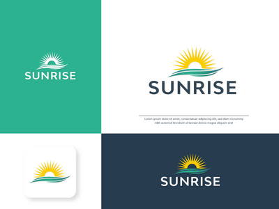 日出标志设计(Sunrise Logo Design)