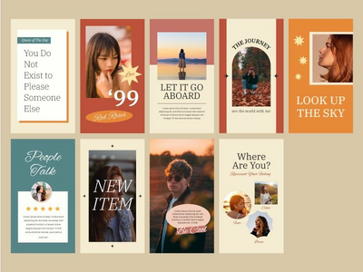 日落自然氛围社交媒体模板肖像(Sunset Nature Vibe Social Media Template Portrait)