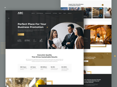 供应链咨询首页设计(Supply Chain Consulting Homepage Design)