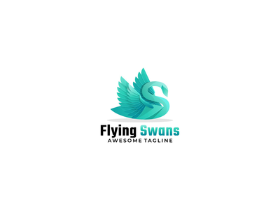 飞天鹅标志设计(Flying Swans logo design)