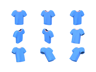 T 恤 3D 图标(T-shirt 3D icon)