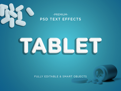 平板电脑 3d 文字效果设计样机(Tablet 3d text effect design  Mockup)