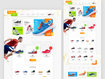 运动鞋电子商务设计(Sport Shoes eCommerce Design)