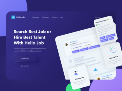 你好工作标题网站(Hello Job Header Website)