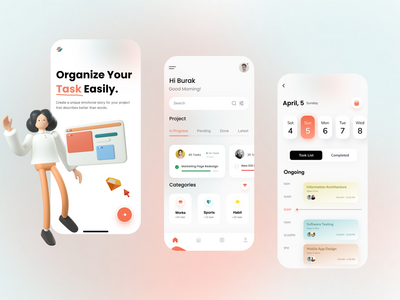 任务管理器 App UI 设计(Task Manager App UI Design)