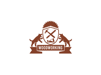 塔斯马尼亚恶魔木工徽章复古(Tasmanian Devil Woodworking Crest Retro)