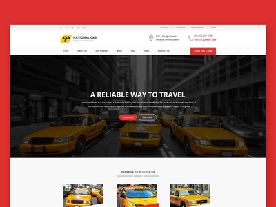 TaxiCab - 出租车公司 HTML 模板(TaxiCab - Taxi Company HTML Template)