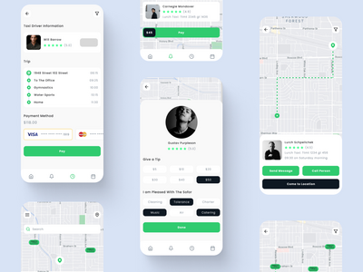 出租车应用程序 UI 套件(Taxi App UI Kit)
