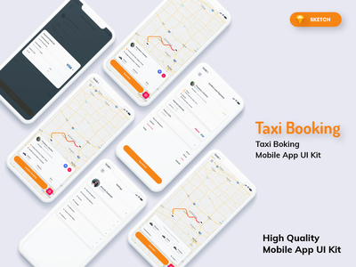 出租车预订移动应用轻量版（草图）(Taxi Booking Mobile App Light Version (SKETCH))