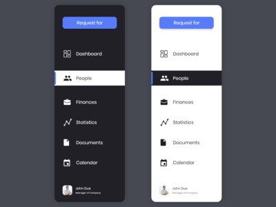 侧边菜单栏 - Web UI Kit(Side menu bar - Web UI Kit)