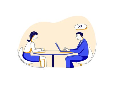 工作面试矢量插图概念(Job Interview Vector Illustration Concept)