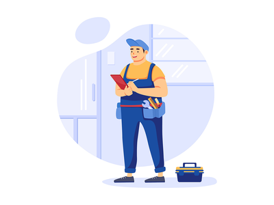 家庭维修服务插图概念(Home Maintenance Service Illustration concept)