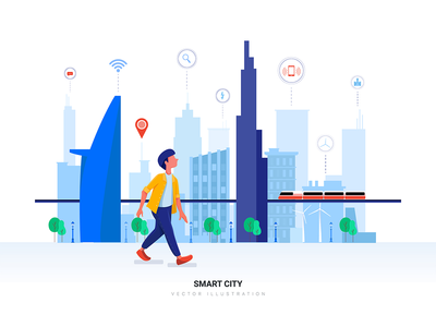 智能城市矢量场景(Smart City Vector Scenes)