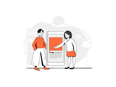 一起工作插图概念(Work Together Illustration concept)