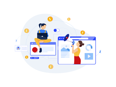 数字营销概念-数字营销插图(Digital Marketing concept - Digital Marketing Illustrations)