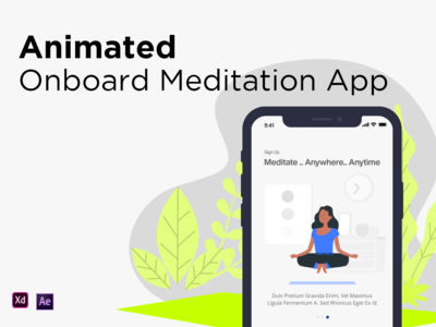 动画板载冥想应用程序(Animated Onboard Meditation App)