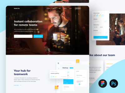 团队协作平台网站(Team Collaboration Platform Website)