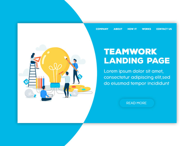 团队合作登陆页面(Teamwork Landing Page)