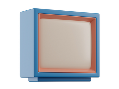 电视 3D 图标(Television 3D Icon)