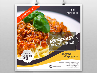 意大利食品社交媒体横幅（横幅 10）(Italian food social media banner (Banner 10))