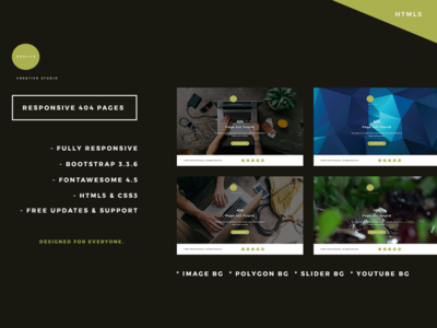 Zoolite - 响应式 404 模板(Zoolite - Responsive 404 template)