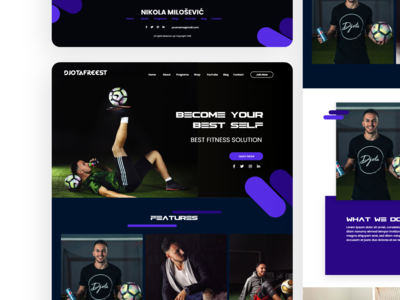 足球健身网站模板 2020(Football Fitness Website Template 2020)