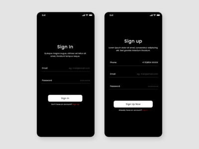 登录-注册屏幕暗(Sign In-Sign Up Screen Dark)