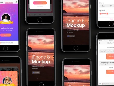 演示套件 - iPhone 展示样机(Presentation Kit - iPhone showcase Mockup)