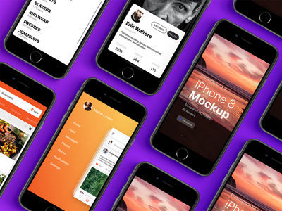 演示套件 - iPhone 展示样机(Presentation Kit - iPhone showcase Mockup)