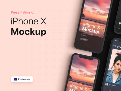 演示套件 - iPhone 展示样机(Presentation Kit - iPhone showcase Mockup)