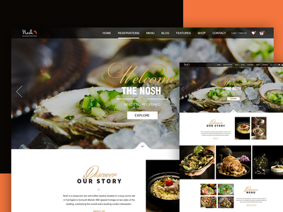 餐厅网站登陆页面(Restaurant Website Landing Page)