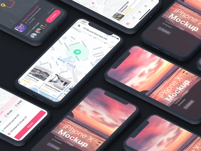 演示套件 - iPhone 展示样机(Presentation Kit - iPhone showcase Mockup)