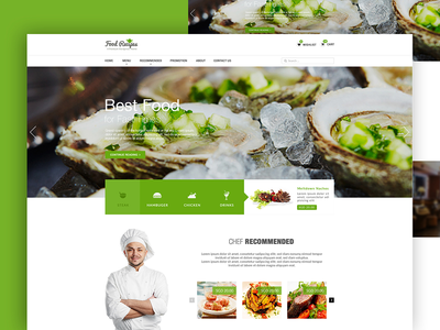 餐厅网站登陆页面(Restaurant Website Landing Page)
