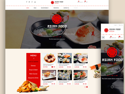 餐厅网站登陆页面(Restaurant Website Landing Page)