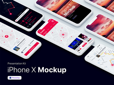 演示套件 - iPhone 展示样机(Presentation Kit - iPhone showcase Mockup)