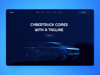 特斯拉 Cybertruck 头部探索(Tesla Cybertruck Header Exploration)