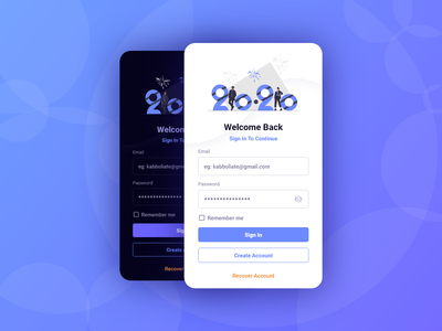 使用 Adob(Sign In  Page Design With Adobe XD (Light & Dark))