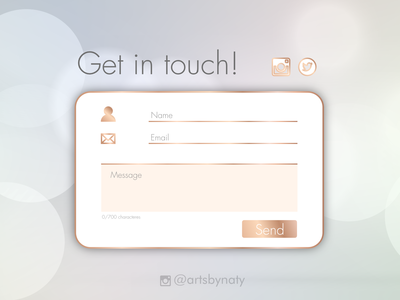 优雅的玫瑰金联系表(Elegant Rose Gold Contact Form)