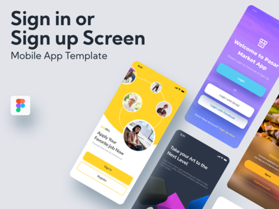 登录或注册屏幕 - 移动应用程序模板(Sign In or Sign Up Screen - Mobile App Template)