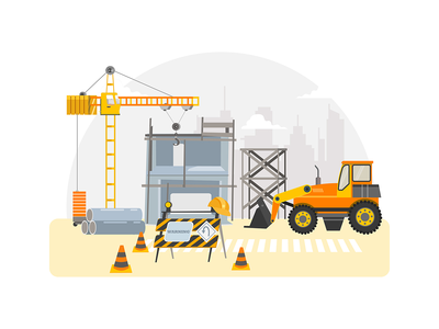 建设矢量图的概念(Construction vector Illustration concept)