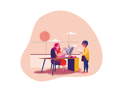 工作面试矢量插图概念(Job Interview Vector Illustration Concept)