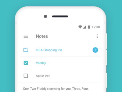 Notes 应用程序 Android 操作系统 UI 工具包(Notes app Android OS UI Kit)