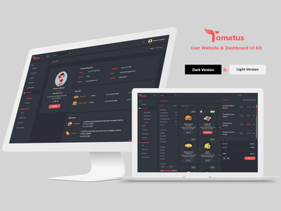 Tomatus - 餐厅用户网站和仪表板 UI 套件(Tomatus - Restaurant User Website & Dashboard UI Kit)